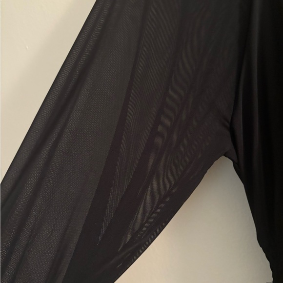 Knox rose black dress with sheer sleeves size large - Picture 4 of 7